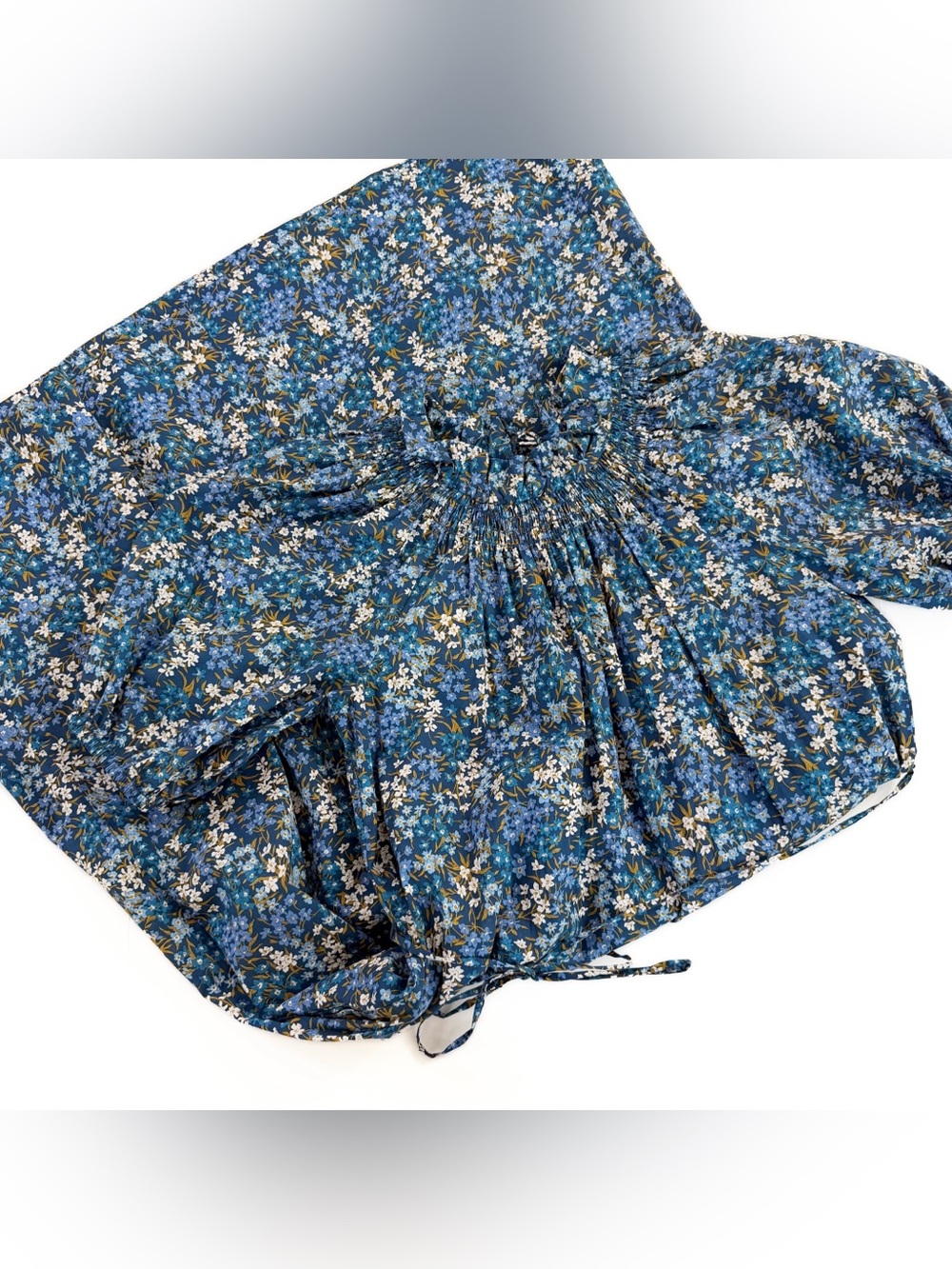 J. Crew Dress Womens XS Liberty Arts Floral Sea Floral Puff Sleeve Cotton Midi - Picture 3 of 11